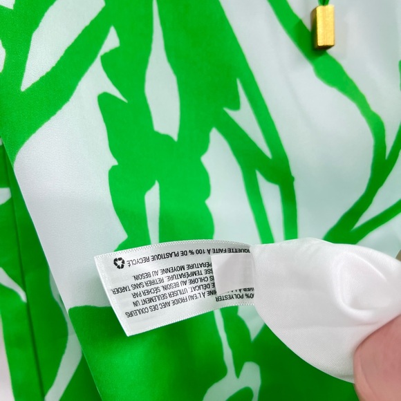 Lilly Pulitzer Target Dress Womens XS Green Flare Sleeve Satin Boom Boom Mini - Picture 13 of 16